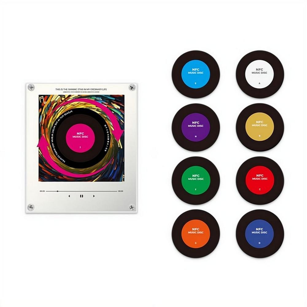 Audio Music Songs - สติกเกอร์แม่เหล็กติดตู้เย็นแบบอะคริลิคพร้อมระบบเล่นเพลงอัตโนมัติด้วย NFC สร้างสรรค์ด้วยเทคโนโลยี NFC สำหรับเล่นเพลง
