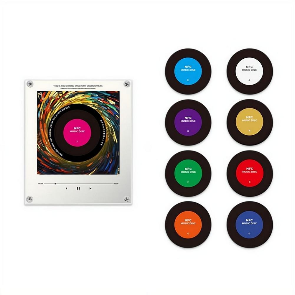 Audio Music Songs - สติ๊กเกอร์แม่เหล็กติดตู้เย็นพร้อมระบบเซ็นเซอร์ NFC เล่นเพลงอัตโนมัติ แผ่นอะคริลิกสร้างสรรค์ เครื่องเล่นเพลงระบบเซ็นเซอร์ NFC