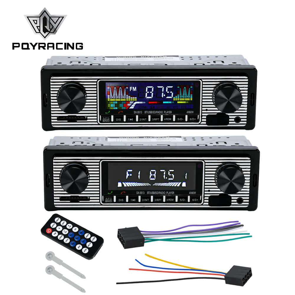 Audio Music Mp3 - Vintage รถวิทยุรถแบบบูรณาการ MP3 ไร้สายบลูทูธเครื่องเล่นมัลติมีเดีย AUX USB