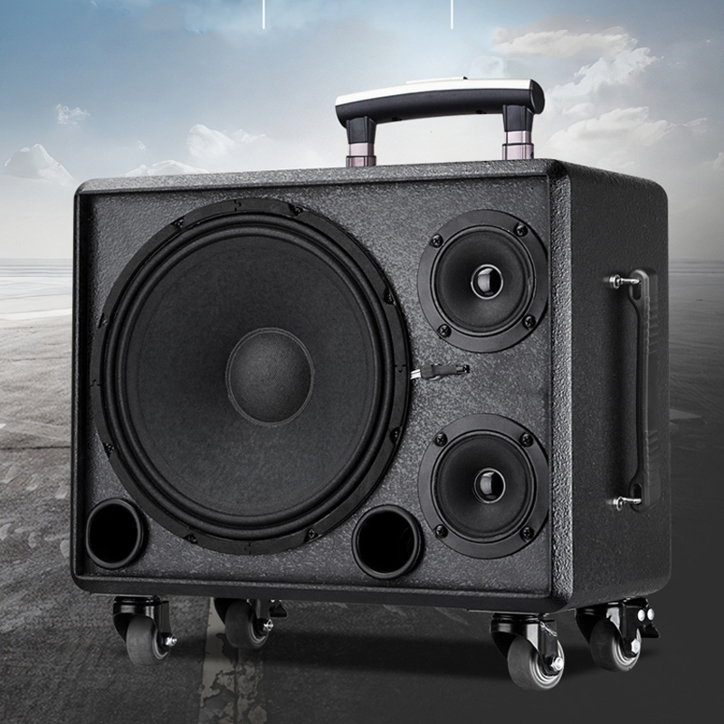 Audio Music Songs - ลำโพงแบบพกพาสำหรับใช้งานกลางแจ้ง ลำโพงบลูทูธ คาราโอเกะ ซับวูฟเฟอร์ อุปกรณ์เสียงเพลง ระบบเสียง