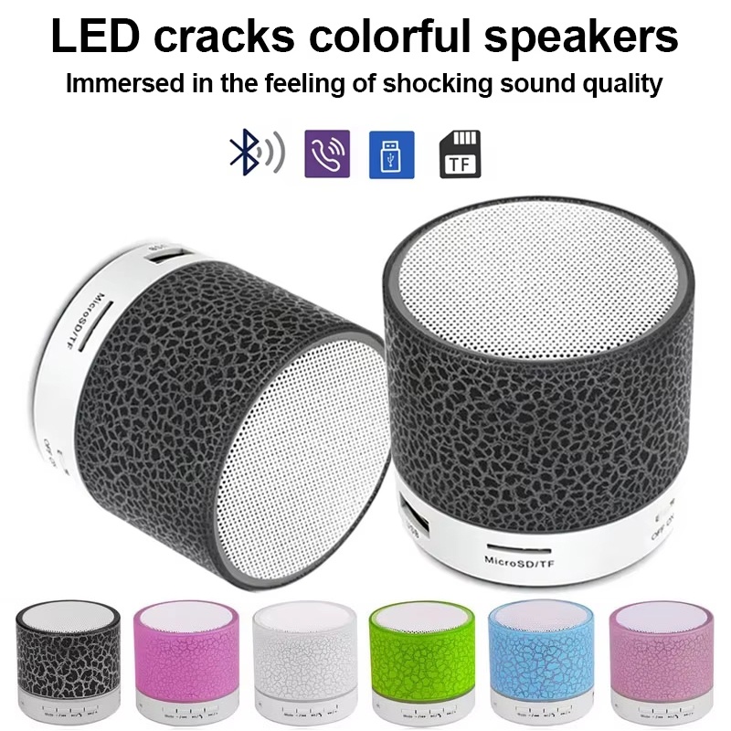 Audio Music Mp3 - ลำโพงพกพาขนาดเล็กกลางแจ้งบลูทูธ MP3 เครื่องเล่นไร้สายเสียงอันน่าทึ่ง ไฟ LED แบบแตกกระจาย