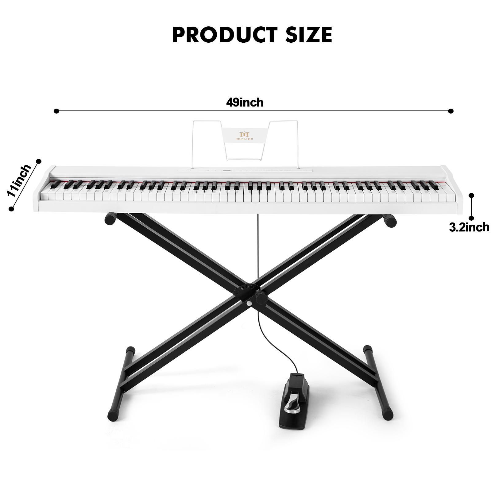 มัสตาร์ คีย์บอร์ดเปียโน 88 คีย - Piano Sustain Pedal บทวิจารณ์และราคา