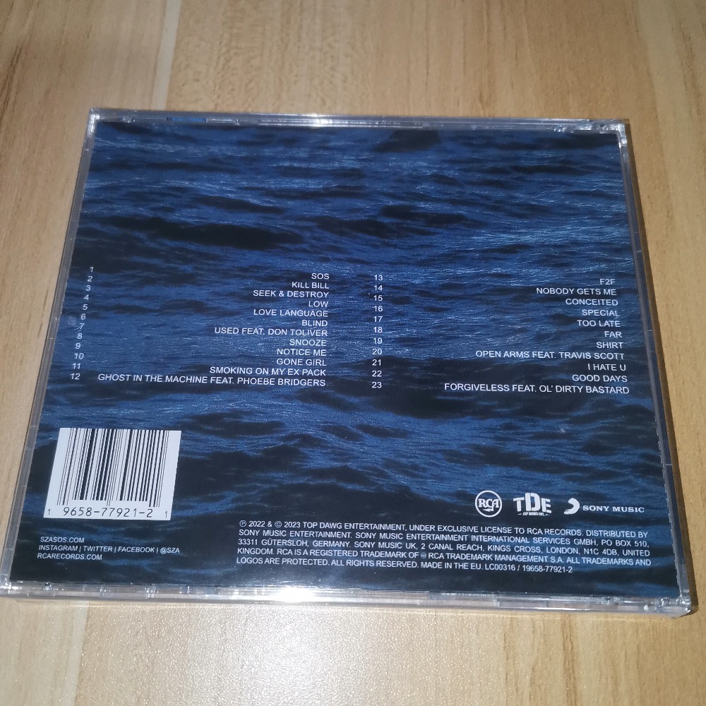 SZA SOS CD อัลบั้มเพลง R&B ป๊อ - Audio Music Songs บทวิจารณ์และราคา