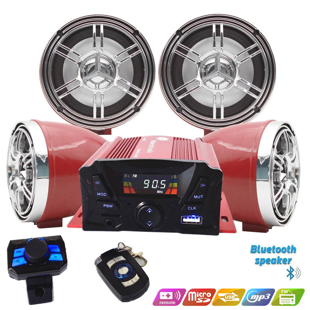 12V 4 ช่อง UTV ATV รถกอล์ฟรถจั - Audio Music Mp3 บทวิจารณ์และราคา