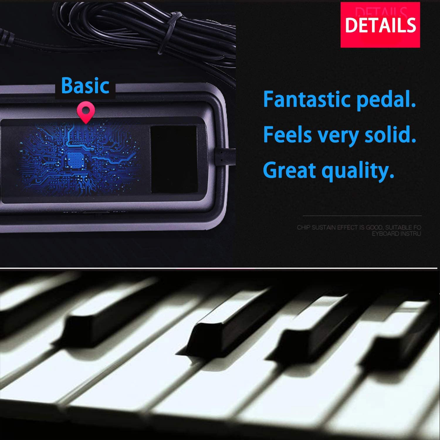 แป้นเหยียบซัสเทนแบบยูนิเวอร์แซ - Piano Sustain Pedal บทวิจารณ์และราคา