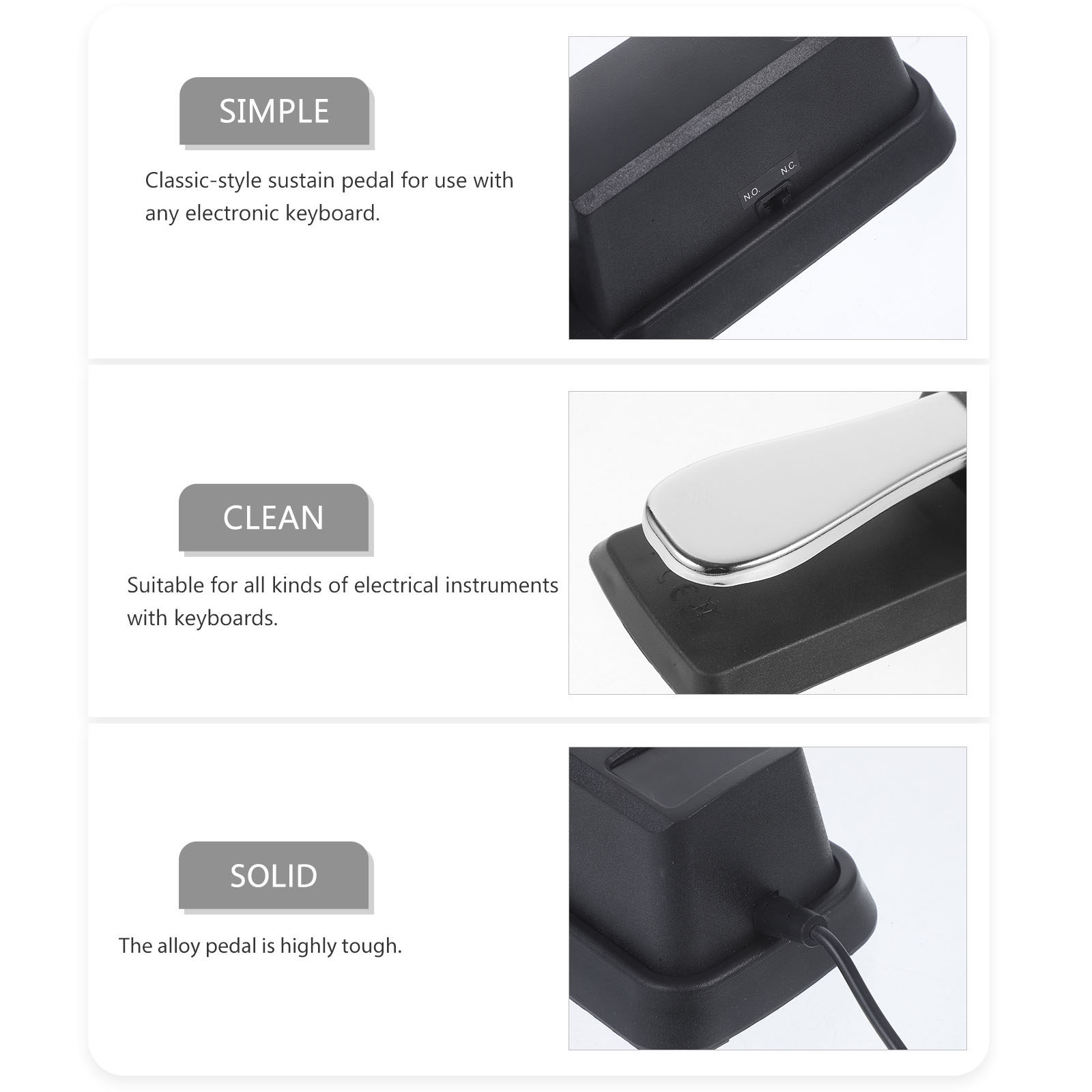 แป้นเหยียบซัสเทนแบบคลาสสิกสำหร - Piano Sustain Pedal บทวิจารณ์และราคา