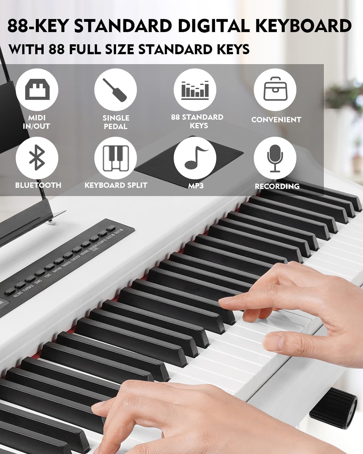 คีย์บอร์ดเปียโนดิจิตอล MUSTAR  - Piano Sustain Pedal บทวิจารณ์และราคา